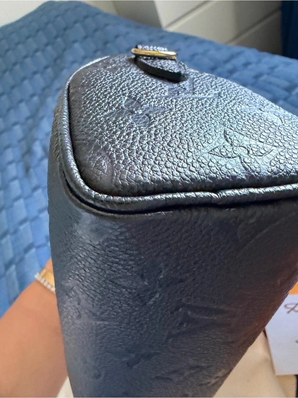 Louis Vuitton nano speedy monogram empreinte leather